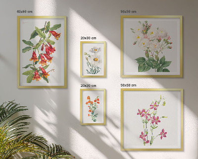 Gallery wall Floral botanical motifs