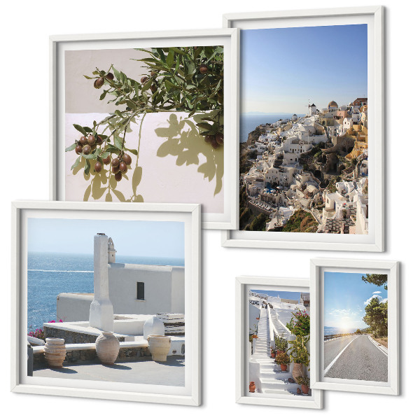 Gallery wall Santorini picturesque views
