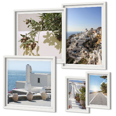 Gallery wall Santorini picturesque views