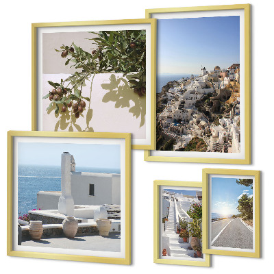 Gallery wall Santorini picturesque views