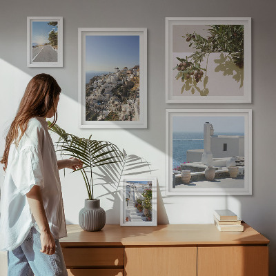 Gallery wall Santorini picturesque views