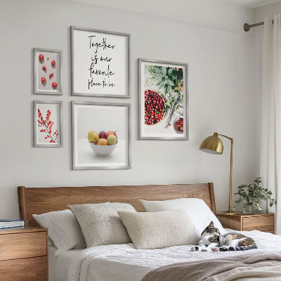 Framed photo set Fruit and plant compositions