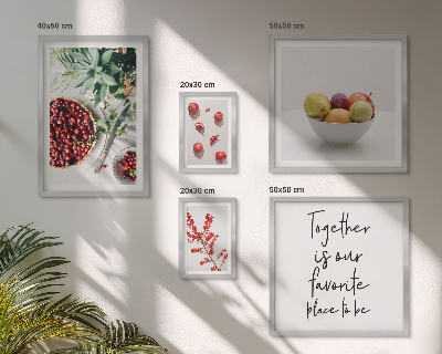 Framed photo set Fruit and plant compositions