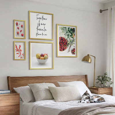 Framed photo set Fruit and plant compositions