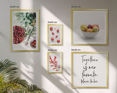 Framed photo set Fruit and plant compositions