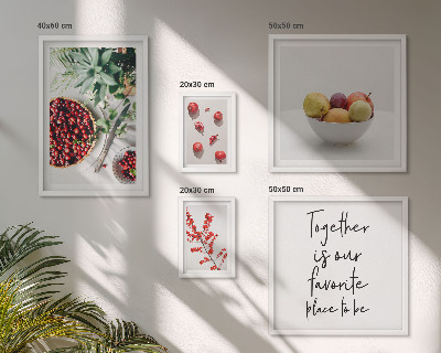Framed photo set Fruit and plant compositions
