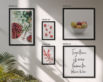 Framed photo set Fruit and plant compositions