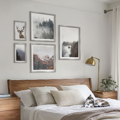 Set of 5 wall art pieces Wildlife landscapes
