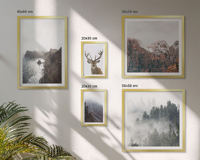 Set of 5 wall art pieces Wildlife landscapes