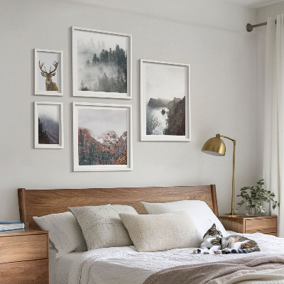 Set of 5 wall art pieces Wildlife landscapes