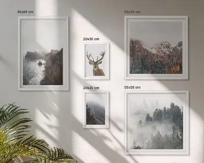 Wildlife landscapes wall art set of 5 pieces