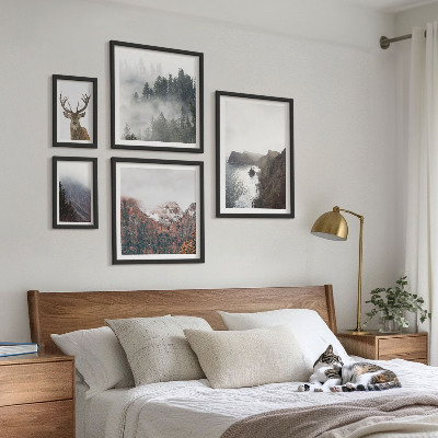 Set of 5 wall art pieces Wildlife landscapes