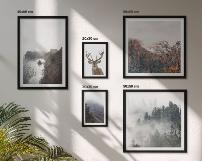 Set of 5 wall art pieces Wildlife landscapes