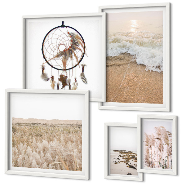 Framed photo set Natural beach landscapes