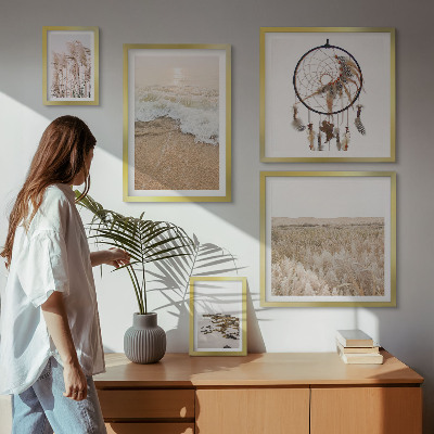 Framed photo set Natural beach landscapes