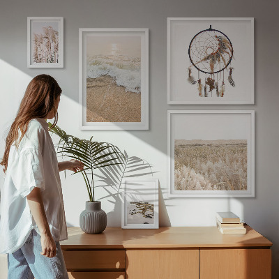 Framed photo set Natural beach landscapes