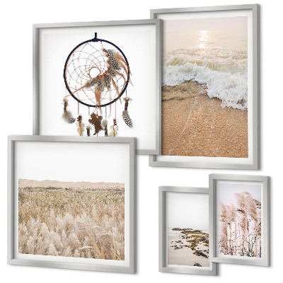 Framed photo set Natural beach landscapes