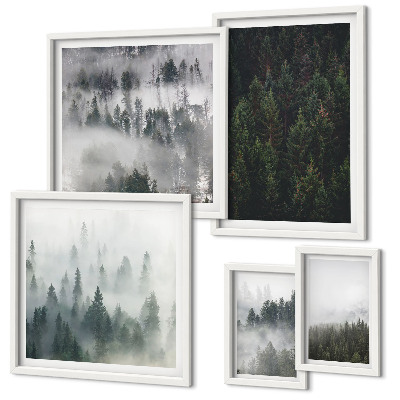 Gallery wall Green forests of misty landscapes