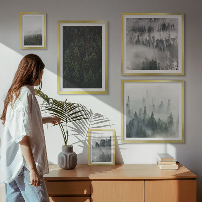 Gallery wall Green forests of misty landscapes