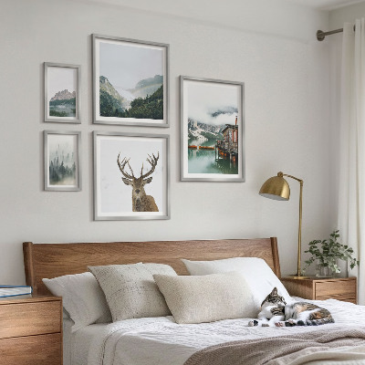 Set of 5 wall art pieces Mountain nature landscapes