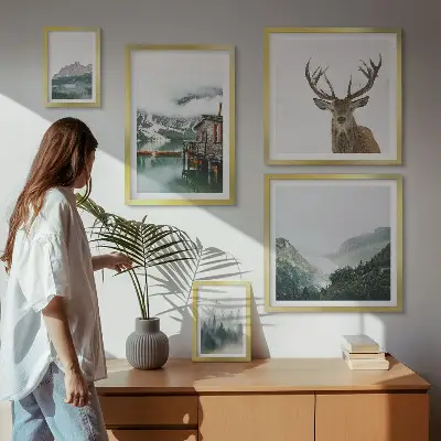 Mountain nature landscape wall art set of 5 pieces