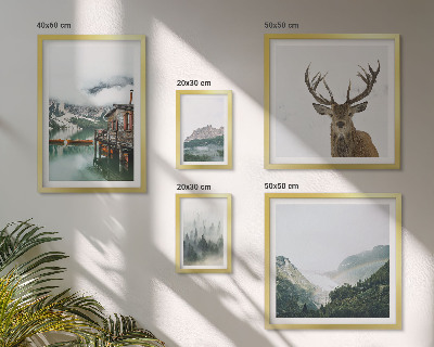 Set of 5 wall art pieces Mountain nature landscapes