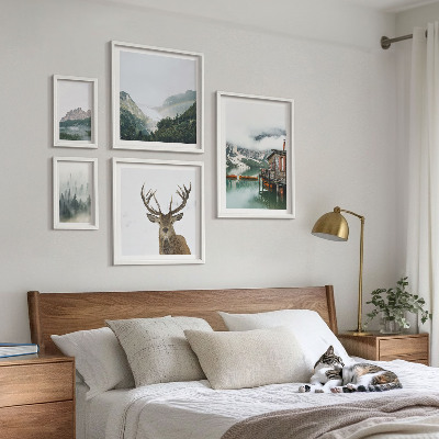Set of 5 wall art pieces Mountain nature landscapes