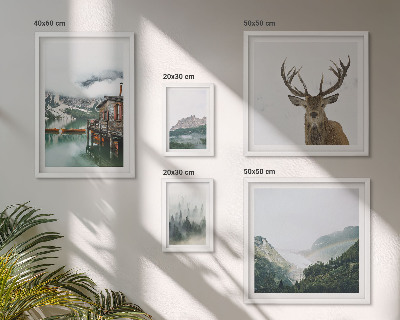 Set of 5 wall art pieces Mountain nature landscapes