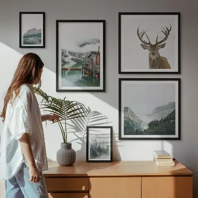 Mountain nature landscape wall art set of 5 pieces