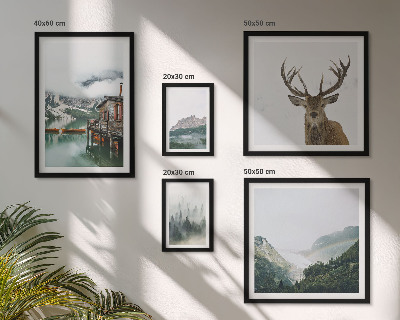 Set of 5 wall art pieces Mountain nature landscapes
