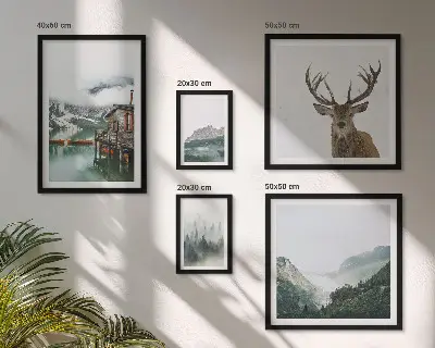 Mountain nature landscape wall art set of 5 pieces