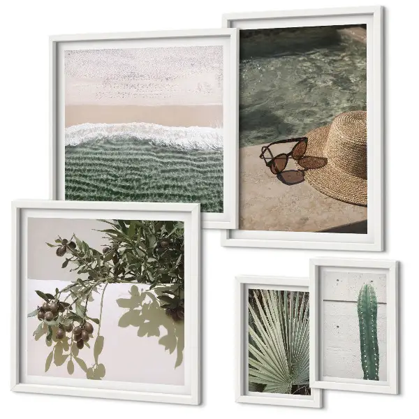 Gallery wall art print summer plants water relaxation scene