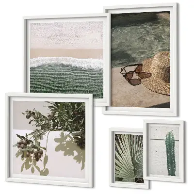 Gallery wall art print summer plants water relaxation scene
