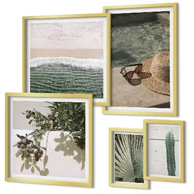 Gallery wall art print summer plants water relaxation scene