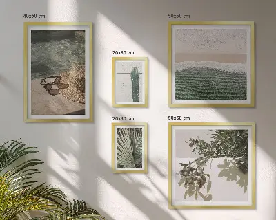 Gallery wall art print summer plants water relaxation scene
