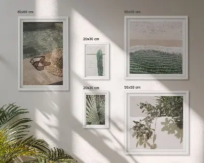 Gallery wall art print summer plants water relaxation scene