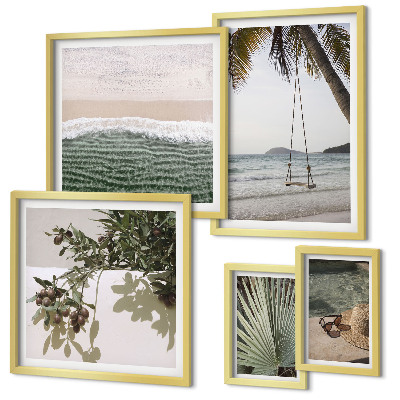 Framed photo set Tropical beaches nature harmony