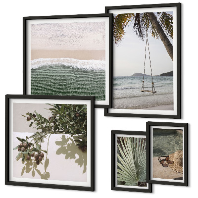 Framed photo set Tropical beaches nature harmony