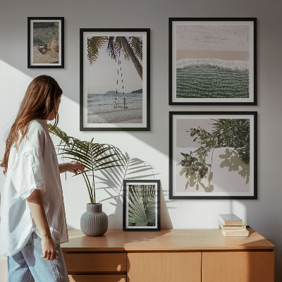 Framed photo set Tropical beaches nature harmony