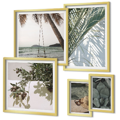 Gallery wall Tropical relaxing plants