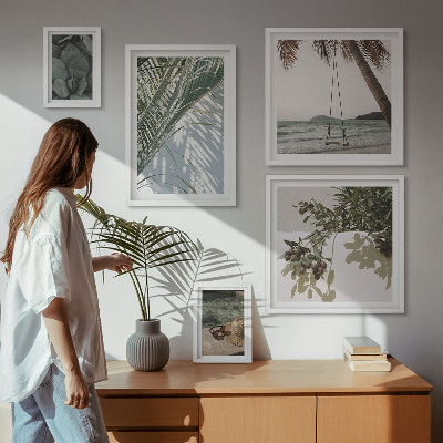 Gallery wall Tropical relaxing plants