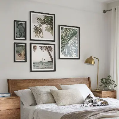 Tropical relaxing plants gallery wall art set