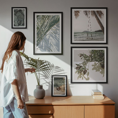 Gallery wall Tropical relaxing plants