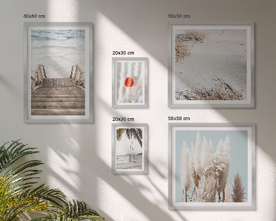 Framed photo set Beach views and nature