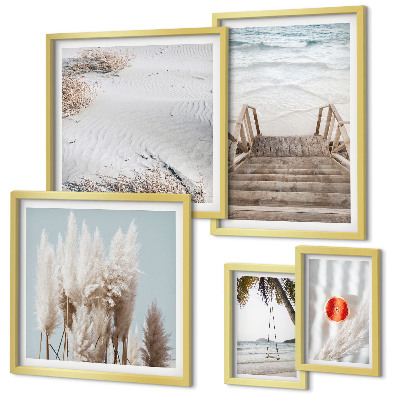Framed photo set Beach views and nature