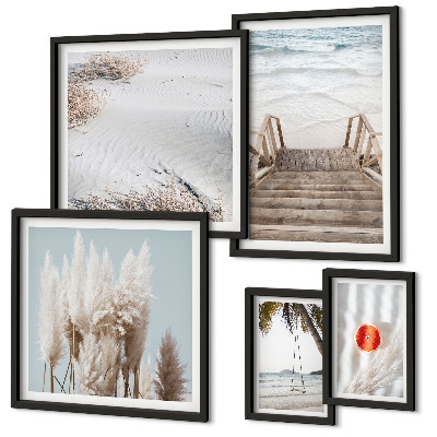 Framed photo set Beach views and nature