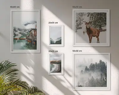 Nature wildlife mountains wall art set of 5 pieces
