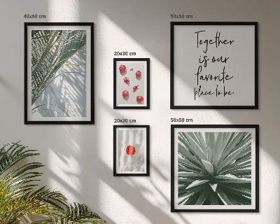 Set of 5 wall art pieces Boho style, plants, fruits, tropics
