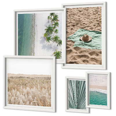 Framed photo set Tropical beach views