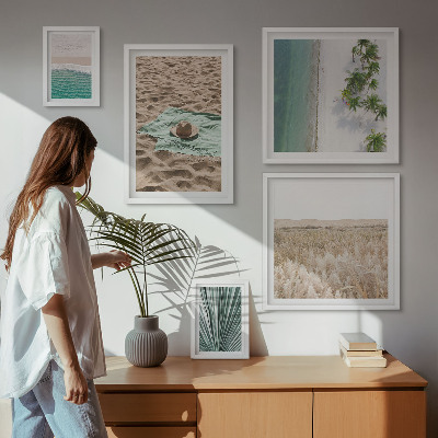 Framed photo set Tropical beach views